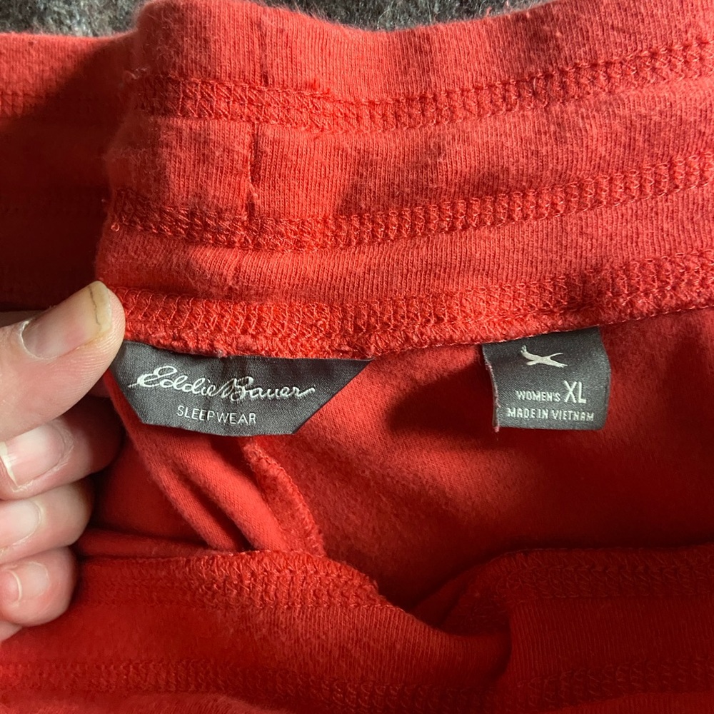 Eddie Bauer Coral Polka Dot Pajama Pants XL - Picture 6 of 11